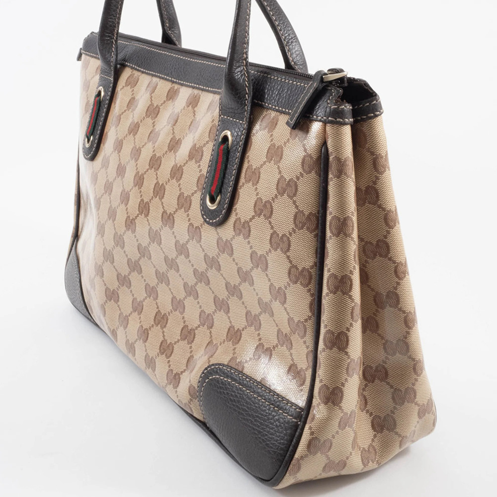 GUCCI Authentic Brown Leather Tote Bag - Picture 8 of 16